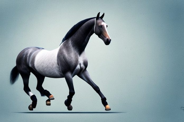 A belgian warmblood horse in a riding arena in durban