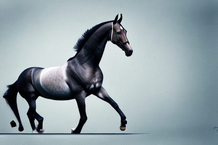 A belgian warmblood horse in a riding arena in pietermaritzburg