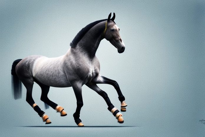 A belgian warmblood horse in a riding arena in empangeni