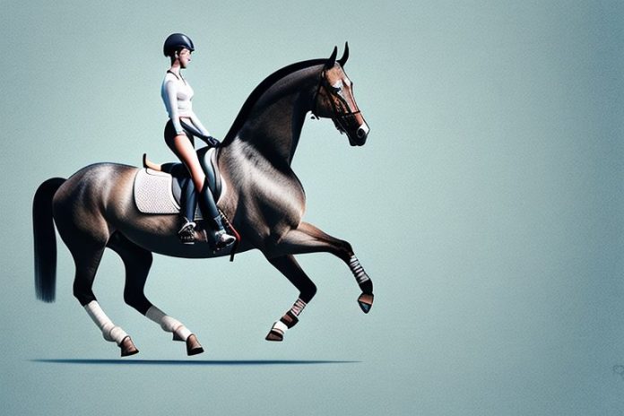 A belgian warmblood horse in a riding arena in ballito