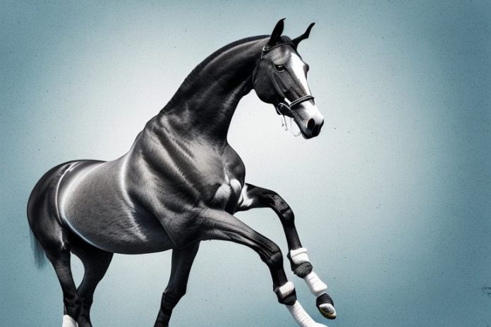 A belgian warmblood horse in a riding arena in port elizabeth