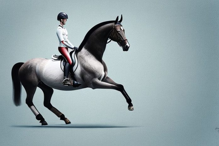 A belgian warmblood horse in a riding arena in uitenhage