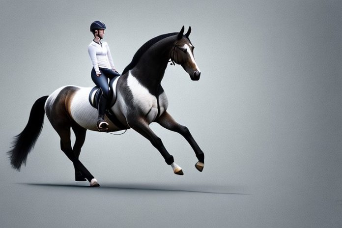 A belgian warmblood horse in a riding arena in sasolburg
