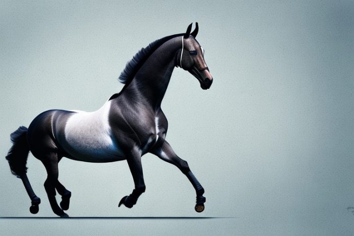 A belgian warmblood horse in a riding arena in harrismith