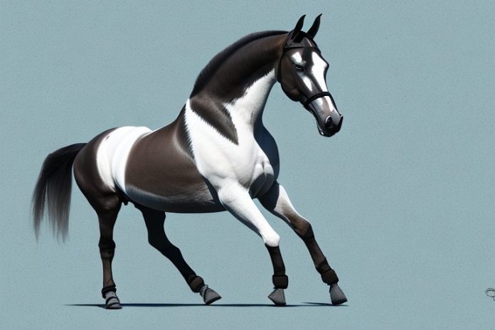 A belgian warmblood horse in a riding arena in gauteng