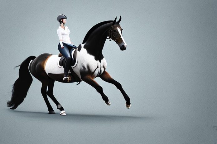 A belgian warmblood horse in a riding arena in ficksburg