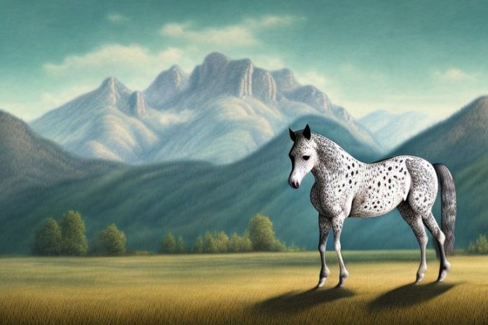 An appaloosa horse in a rural setting