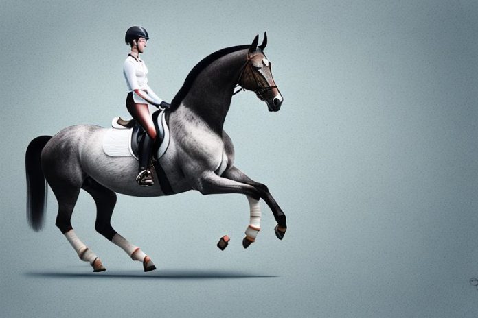 A belgian warmblood horse in a riding arena in pretoria
