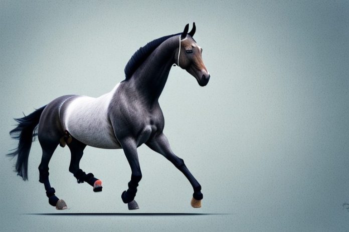 A belgian warmblood horse in a riding arena in vereeniging
