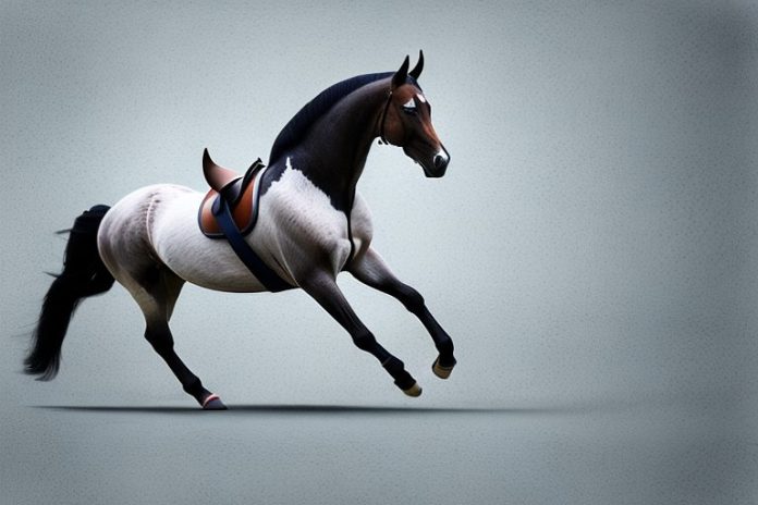 A belgian warmblood horse in a riding arena in vanderbijlpark