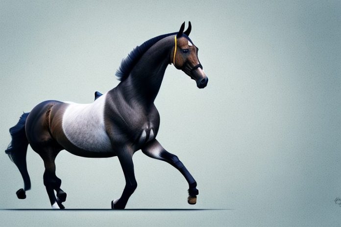 A belgian warmblood horse in a riding arena in polokwane