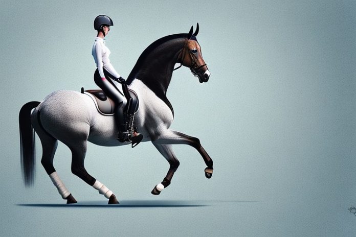 A belgian warmblood horse in a riding arena in modimolle