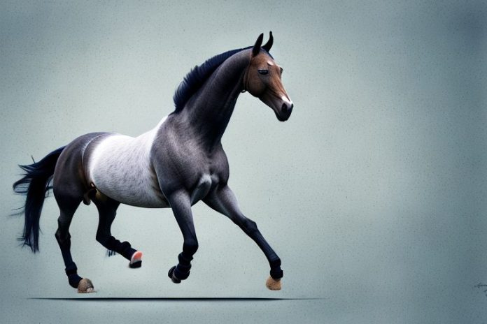A belgian warmblood horse in a riding arena in middelburg