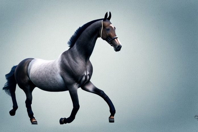 A belgian warmblood horse in a riding arena in standerton