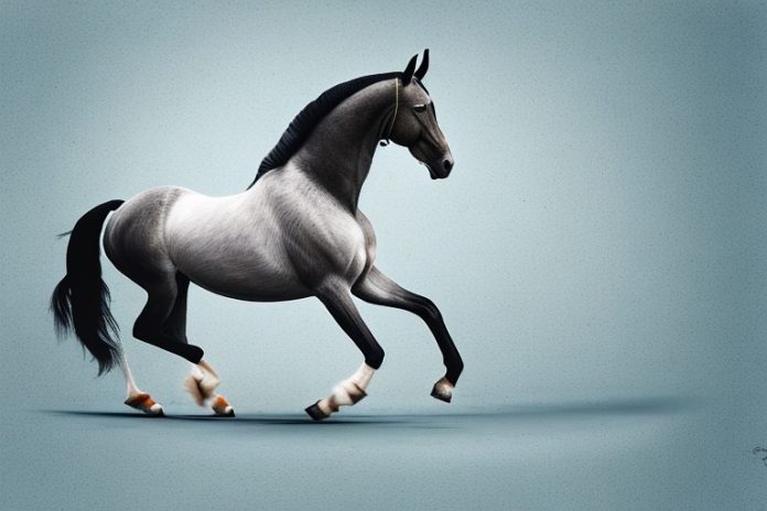 A belgian warmblood horse in a riding arena in klerksdorp