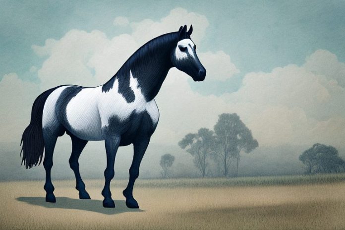 A percheron horse in a rural setting in kwamashu