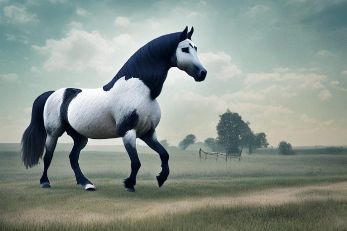 A percheron horse in kroonstad