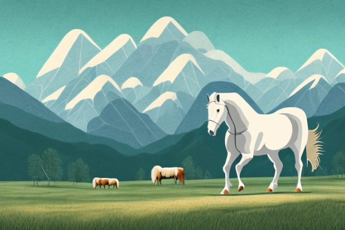 A percheron horse in a rural setting