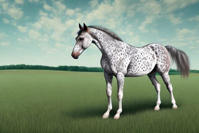 An appaloosa horse in a rural setting
