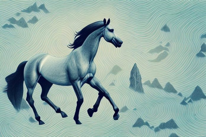 A hanoverian horse in a kwamashu landscape