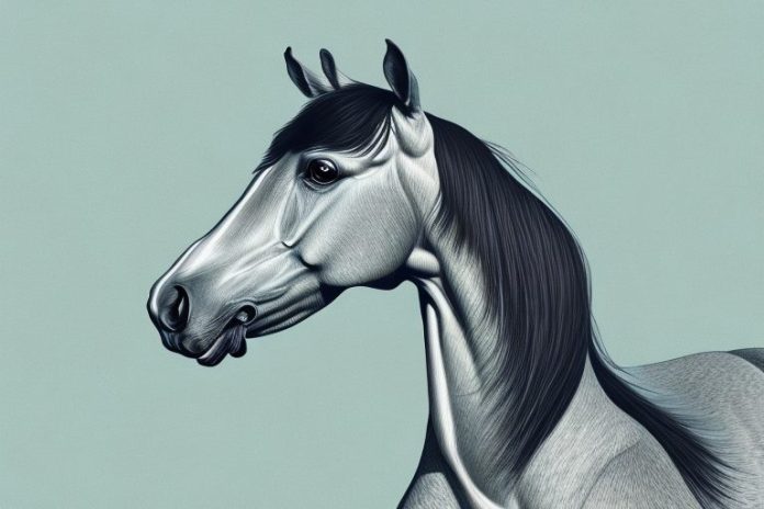A hanoverian horse in a tongaat landscape