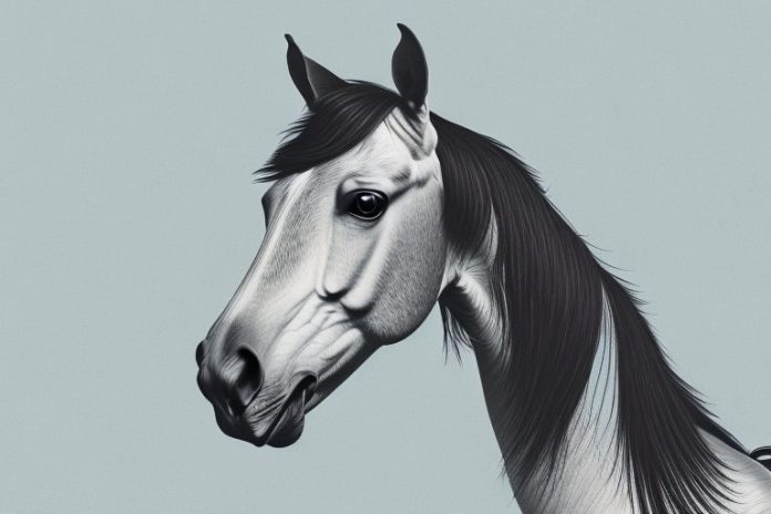 A hanoverian horse in a natural setting in east london