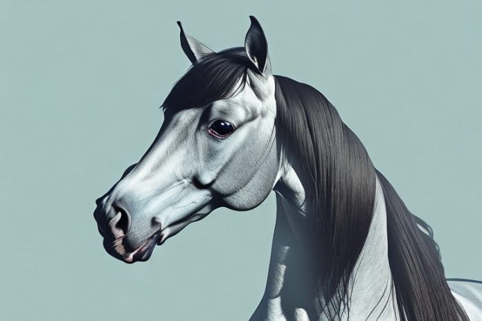 A hanoverian horse in a field in midrand