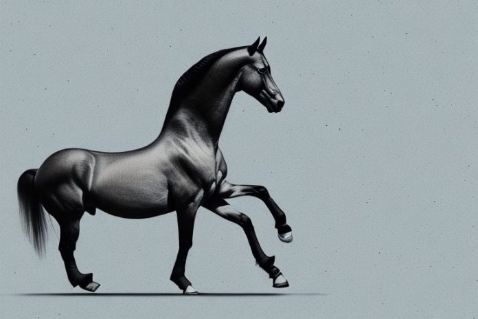 A hanoverian horse in a riding arena in germiston