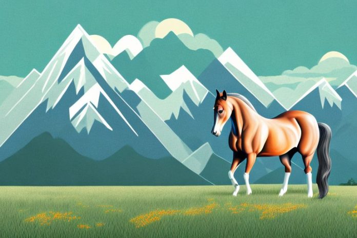 A hanoverian horse in a field