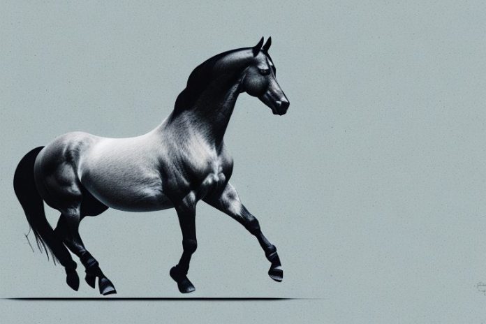 A hanoverian horse in a riding arena in standerton