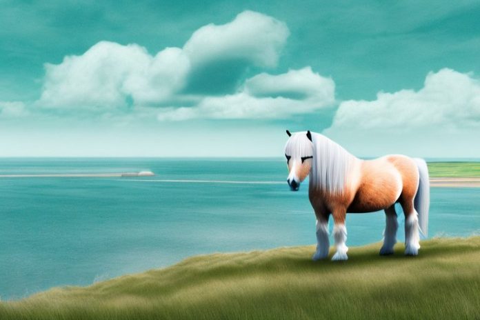 An icelandic horse in a natural landscape