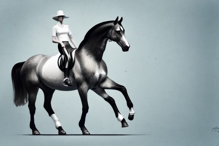 A hanoverian horse in a riding arena in potchefstroom