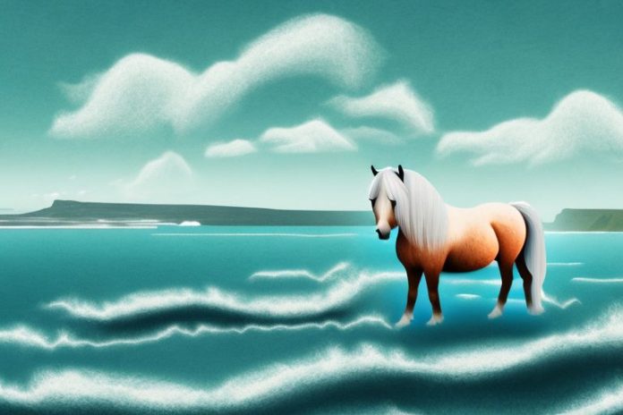 An icelandic horse in a scenic landscape