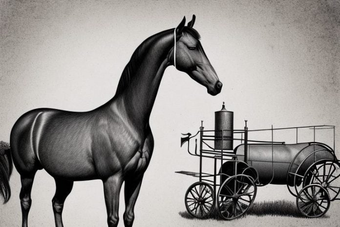 A morgan horse in a rural setting in kuruman