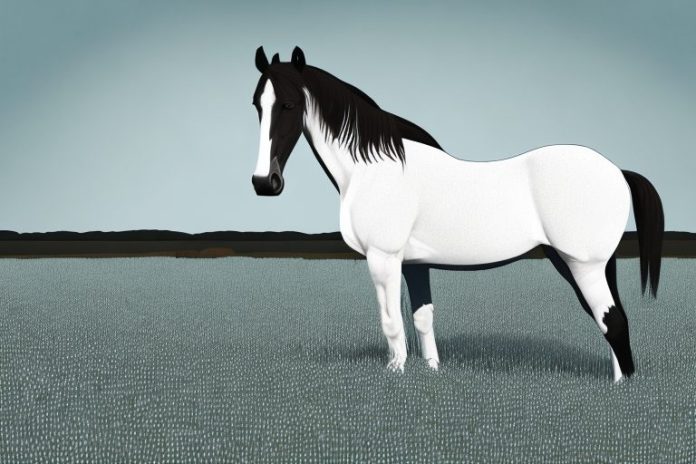 A morgan horse standing in a field in stilfontein