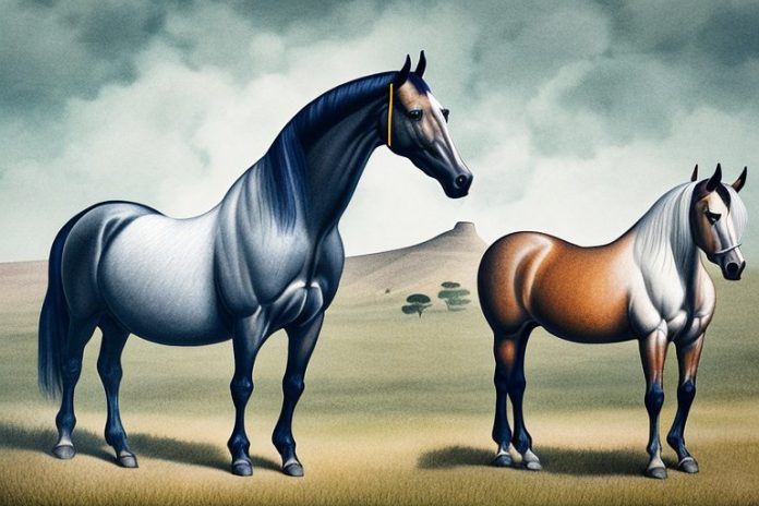 A morgan horse in a rural setting in cape town