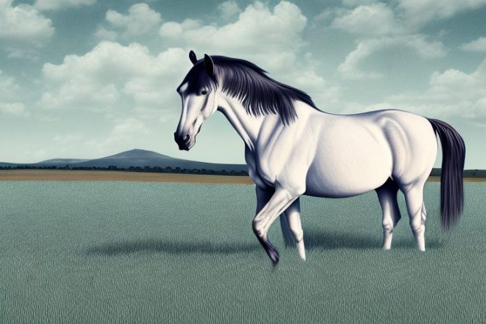 A morgan horse in a field in george