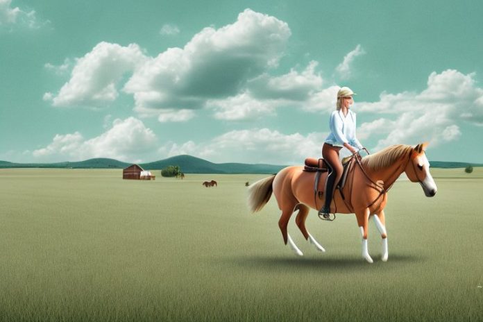 A haflinger horse in a rural setting