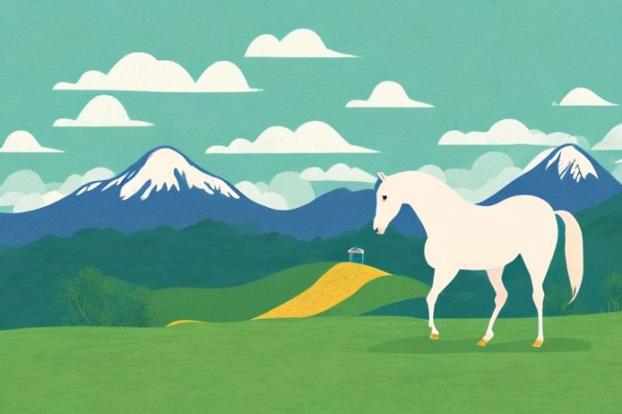 A horse in the countryside