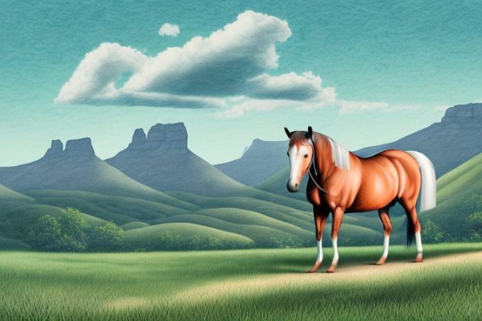 A kentucky mountain saddle horse in a rural setting in ballito