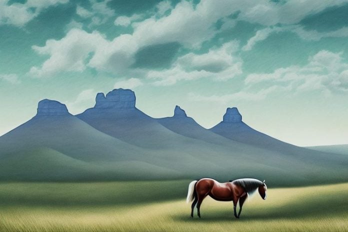 A kentucky mountain saddle horse in the eastern cape