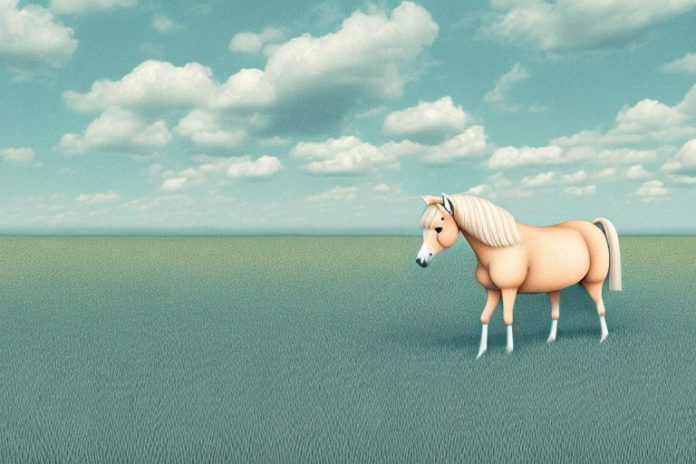 A haflinger horse in a field in orkney