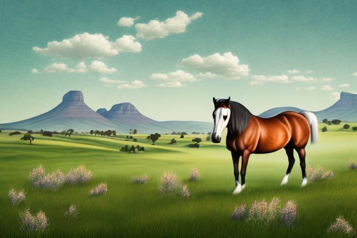 A kentucky mountain saddle horse in a rural setting