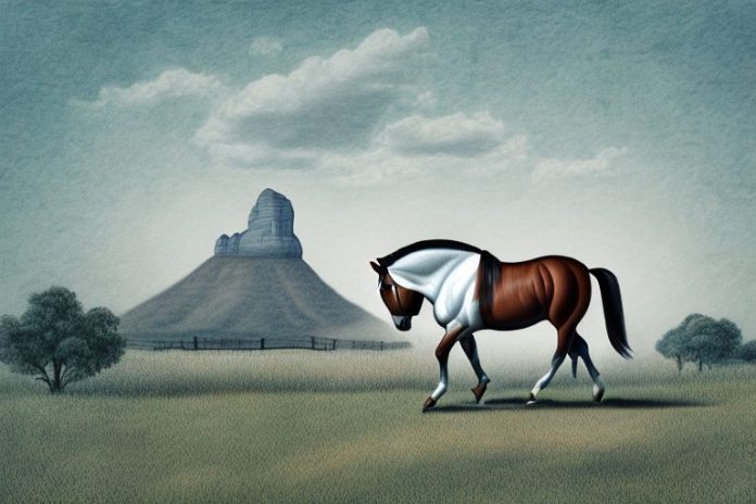 A kentucky mountain saddle horse in a rural setting in potchefstroom
