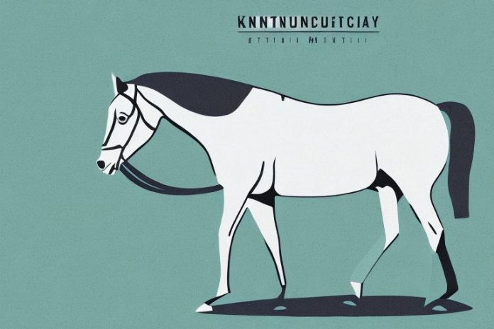 A kentucky mountain saddle horse in its natural environment in stilfontein