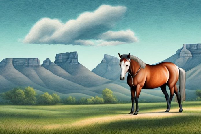 A kentucky mountain saddle horse in a rural setting in cape town