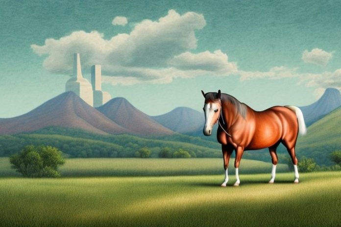 A kentucky mountain saddle horse in a rural setting in worcester
