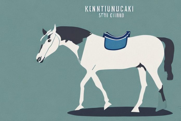 A kentucky mountain saddle horse in its natural environment in knysna