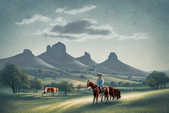 A kentucky mountain saddle horse in a rural setting in somerset west