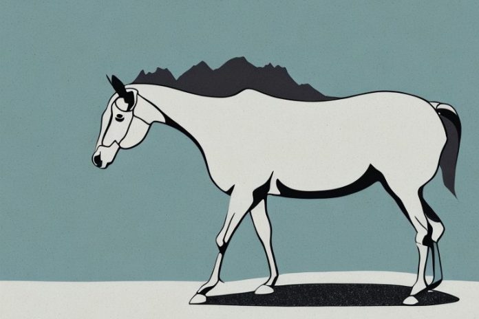 A kentucky mountain saddle horse in its natural environment in oudtshoorn